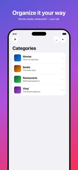 Ratery on iPhone, screenshot 1